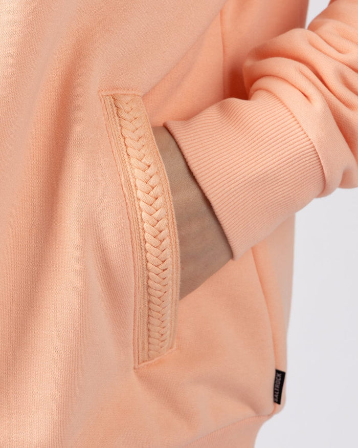 Tamsin Womens Borg Lined Hoodie in Light Pink