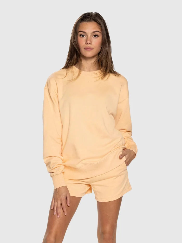 TEAMLTD Ladies Terry Crew Neck Apricot