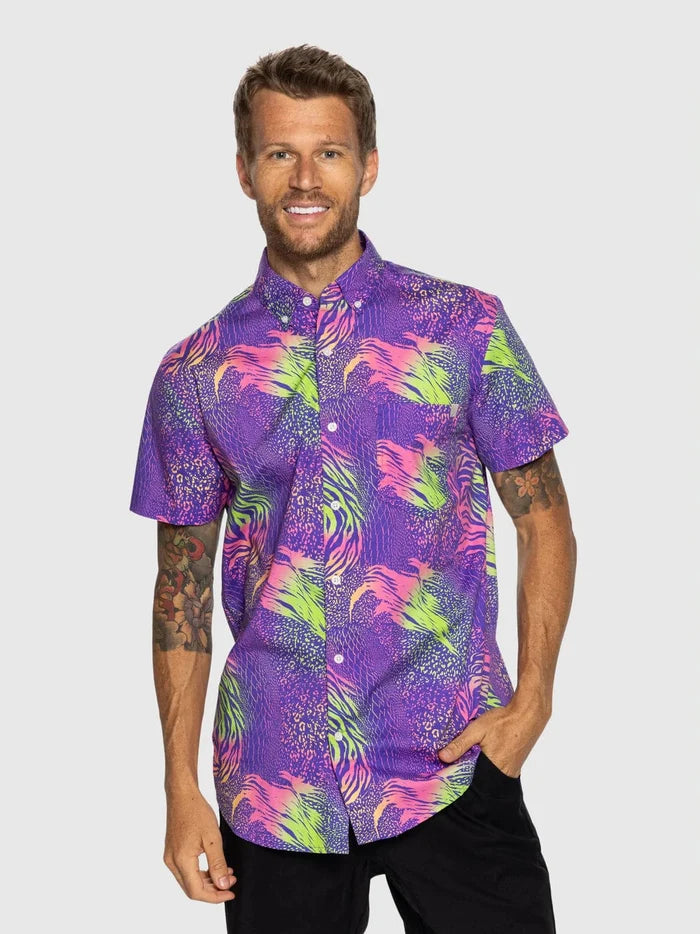 TEAMLTD Mens Party Safari Button Up