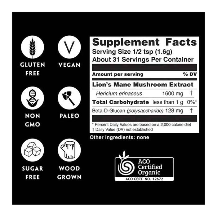 Teelixir Lion's Mane Mushroom Powder - 100g - L'Organic