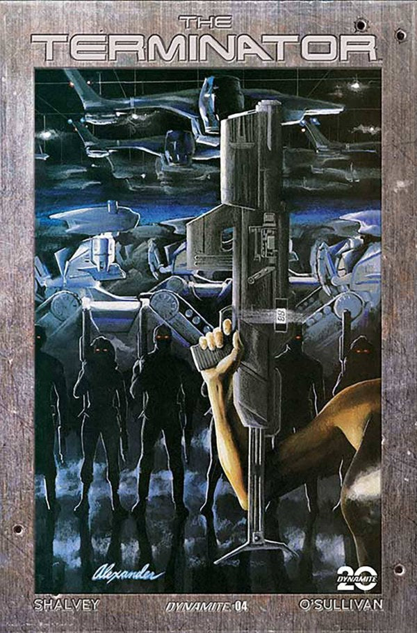 The Terminator #4 Cover Q 1:5 Alex Ross Burning Earth Icon Foil Variant