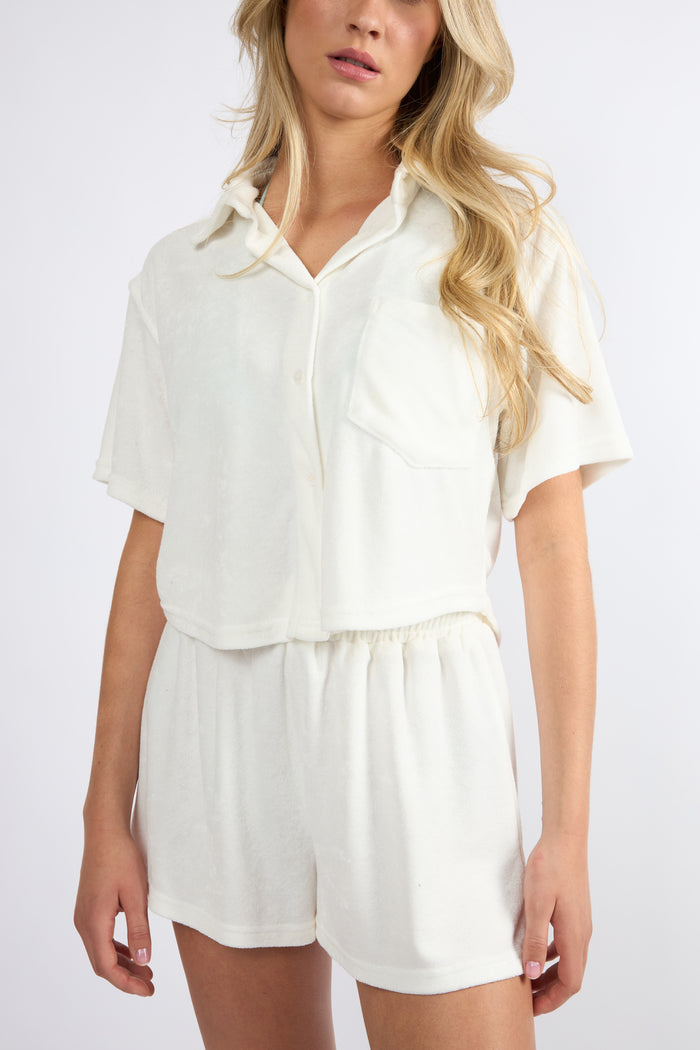 The Terry Set Top - White