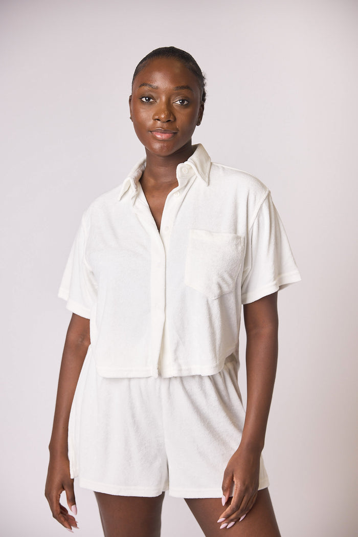 The Terry Set Top - White