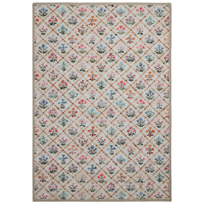 The Wildflower Patch Eco-Washable Rug made from 100% recycled materials, featuring a wildflower inspired design.