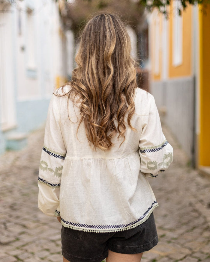 Tia Womens Blouse in White
