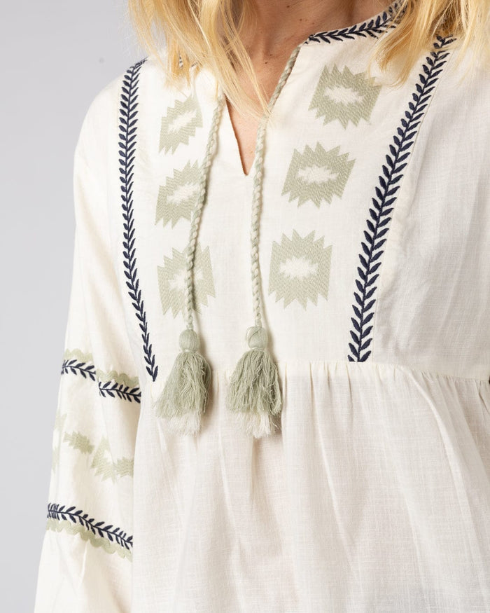 Tia Womens Blouse in White