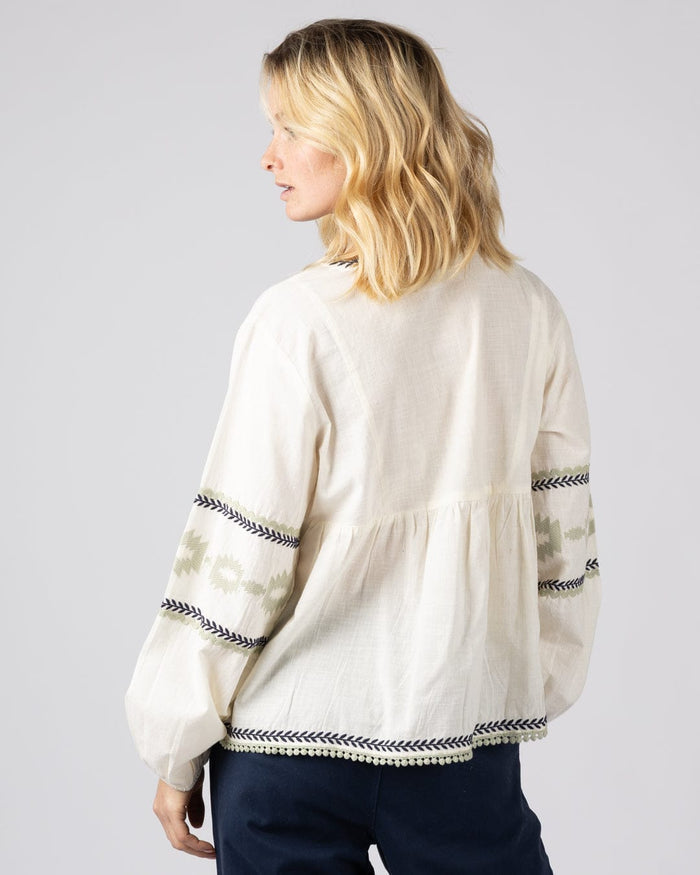 Tia Womens Blouse in White