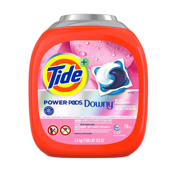 Tide Power PODS With Downy, Liquid Laundry Detergent Pacs, April Fresh (3.5Kg 79 Pacs)