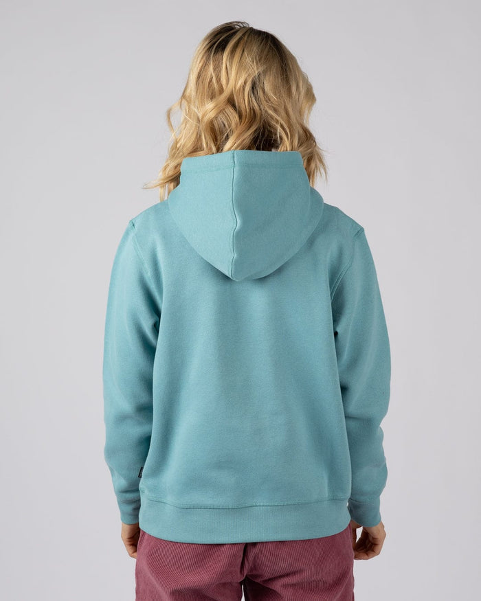 Trader Triple Womens Pop Hoodie in Blue
