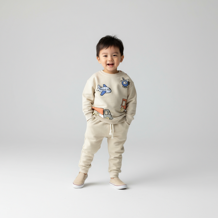 Travel Boy Cotton Joggers Set