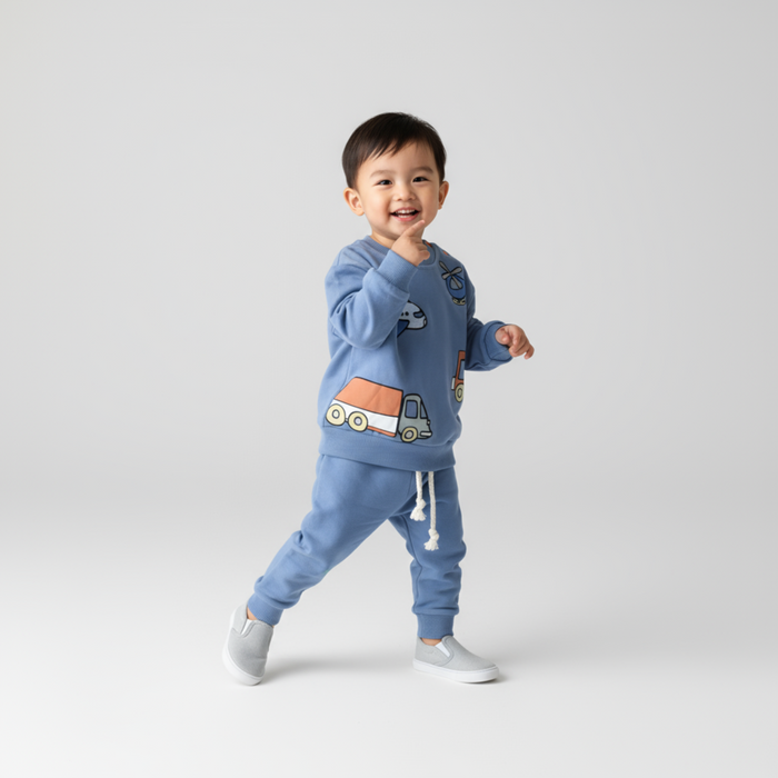Travel Boy Cotton Joggers Set