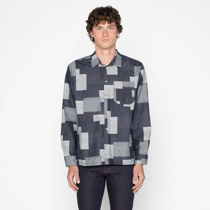 True Shirt - Jacquard Denim - Indigo by Naked & Famous Denim