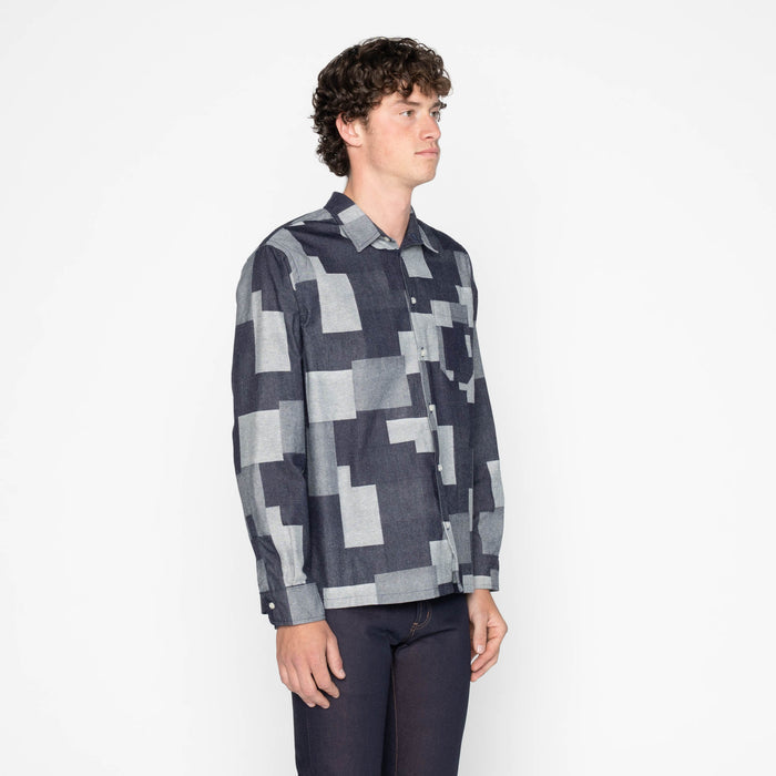 True Shirt - Jacquard Denim - Indigo by Naked & Famous Denim