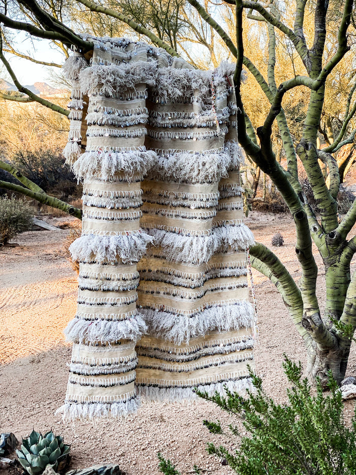 Twinkle handwoven Moroccan handira wedding blanket