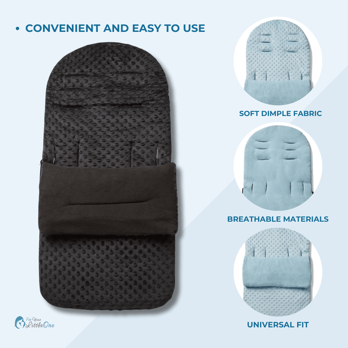 Universal Dimple Footmuff / Cosy Toes - Fits All Pushchairs / Prams & Buggies