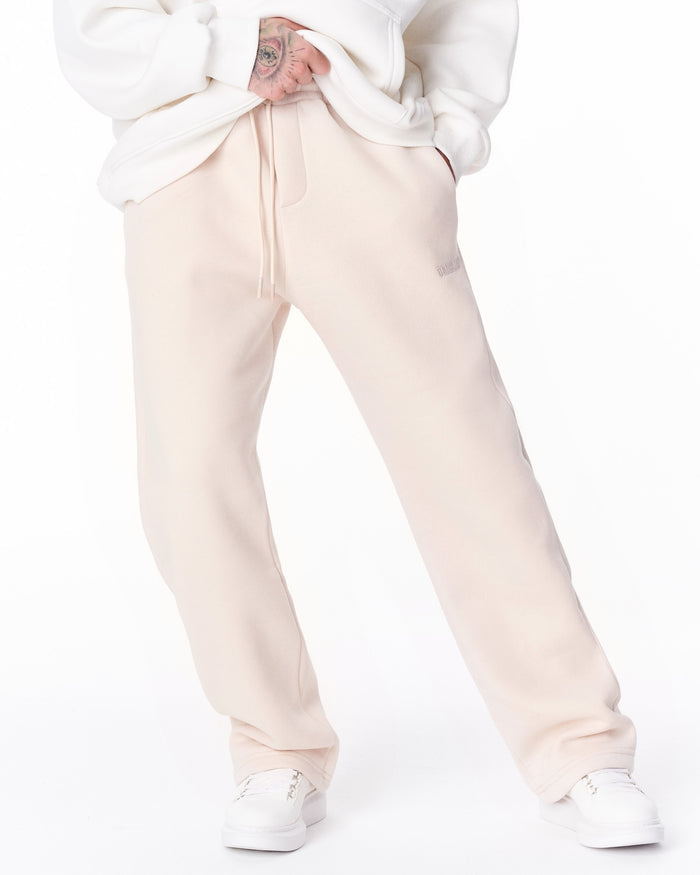 Unyieldingness Oversized Baggy Cream Sweatpants (6)