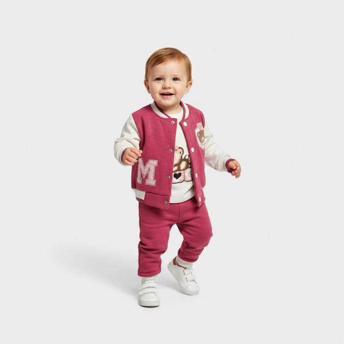 Varsity Bear Girls Jogger Set