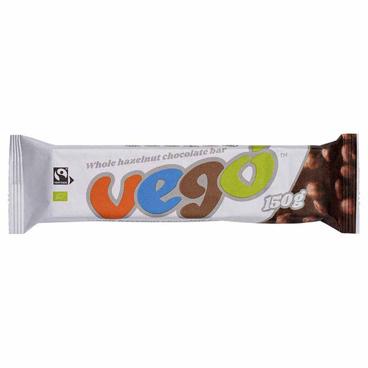 Vego Whole Hazelnut Vegan Chocolate Bar - 150g - L'Organic