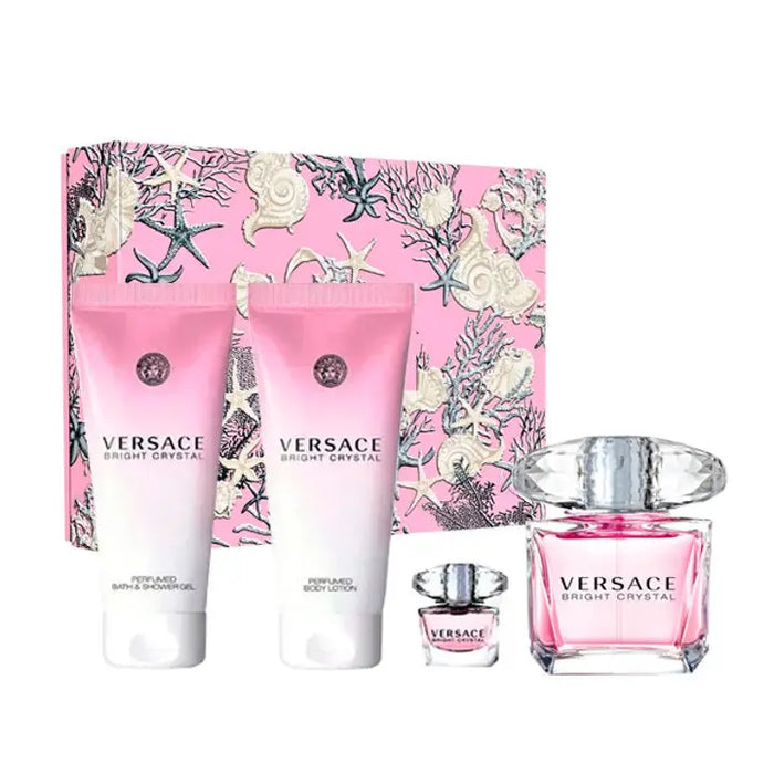 versace bright crystal edt 90ml 5ml bl 100ml sg 100ml set for women