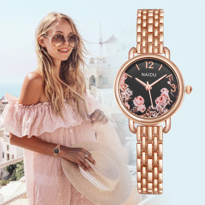 W3345 - Rose gold ladies quartz watch