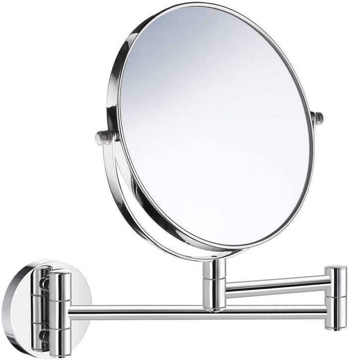 Wall-Mount 7x/1x Makeup Mirror, Chrome - Beslagsboden