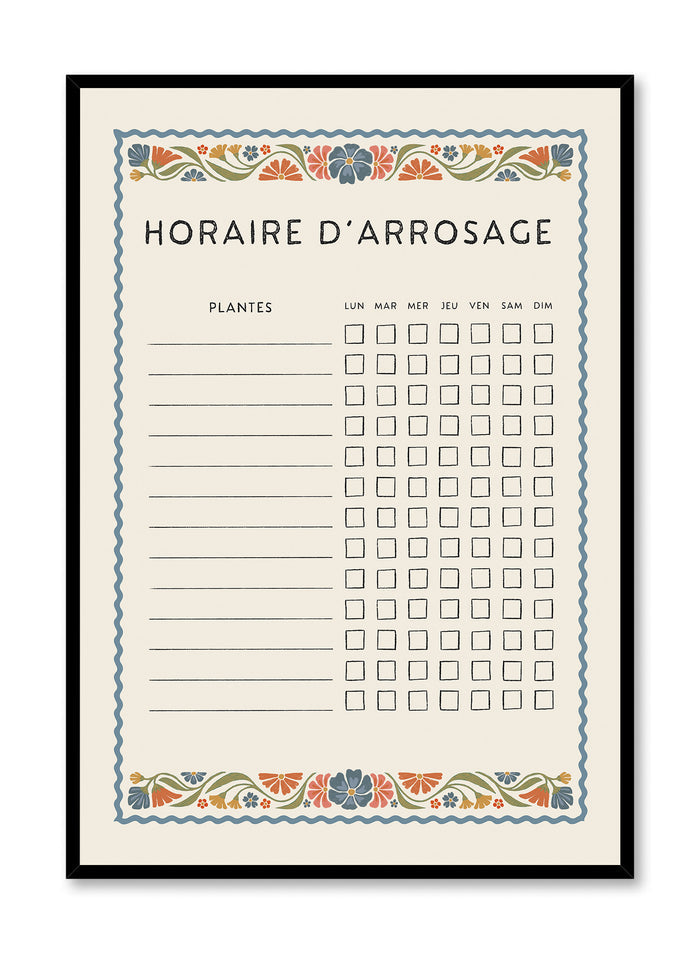Watering Chart with a Purpose, Planner