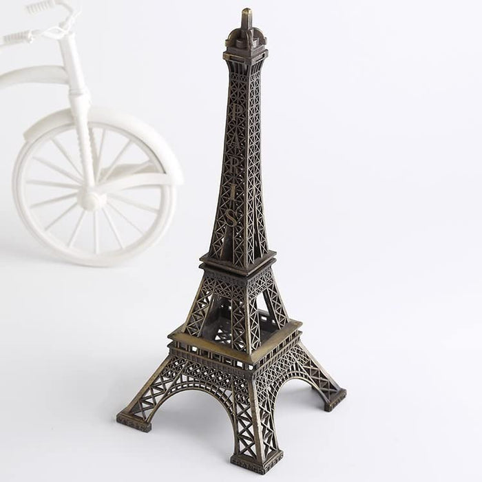 White Whale Antique Finish 3D Metal Paris Eiffel Tower Metal Craft Famous Landmark Building Metal Statue, Cabinet, Office, Gifts Decorative