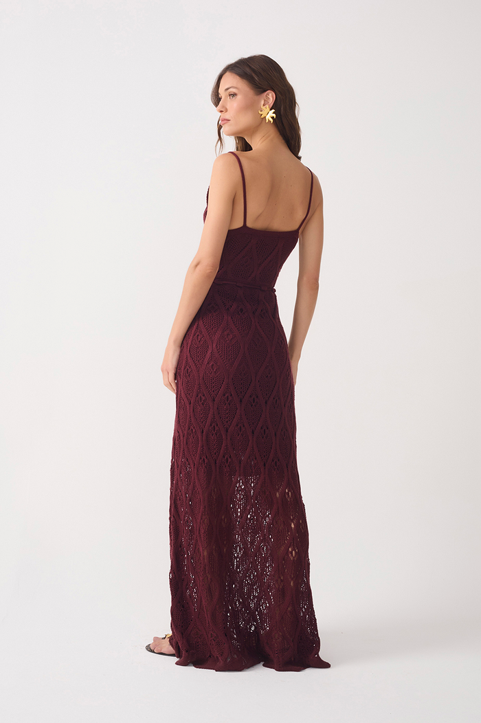 Wine Ties Sleeveless Tricot Maxi Dress_6