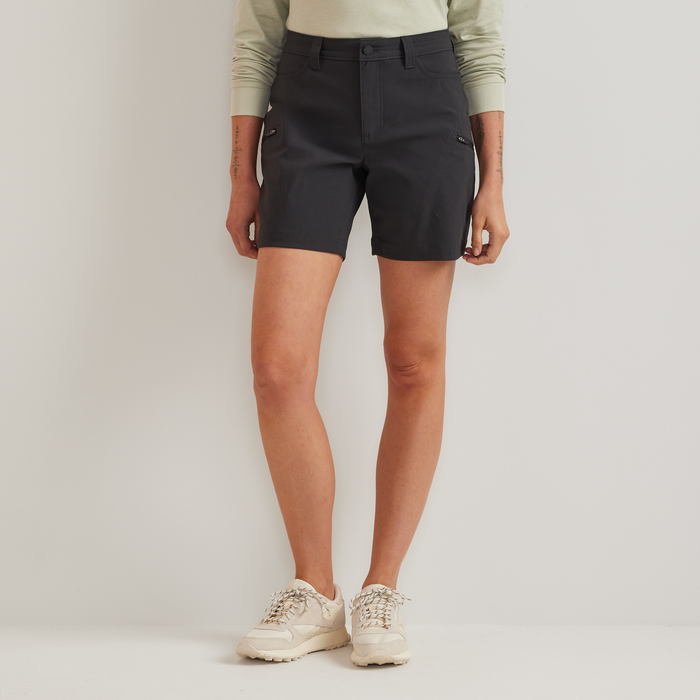 Women's Guide Pro High Rise Shorts-Carbon-Regular-C1