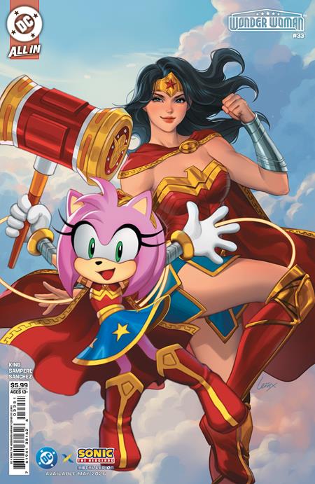 WONDER WOMAN #33 CVR E LESLEY LEIRIX LI DC X SONIC CARD STOCK VAR