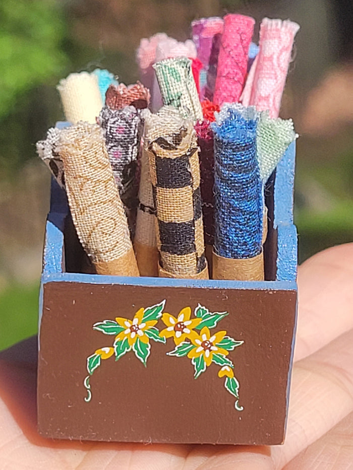 Wooden Handpainted Basket *Fabric Not Attached*