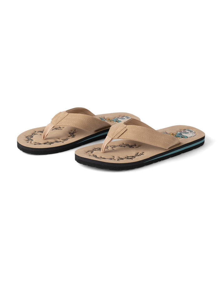 Yesterday's Youth Mens Flip Flops in Beige