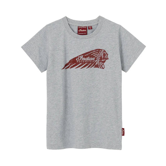 Youth Distressed Headdress Tee, Gray