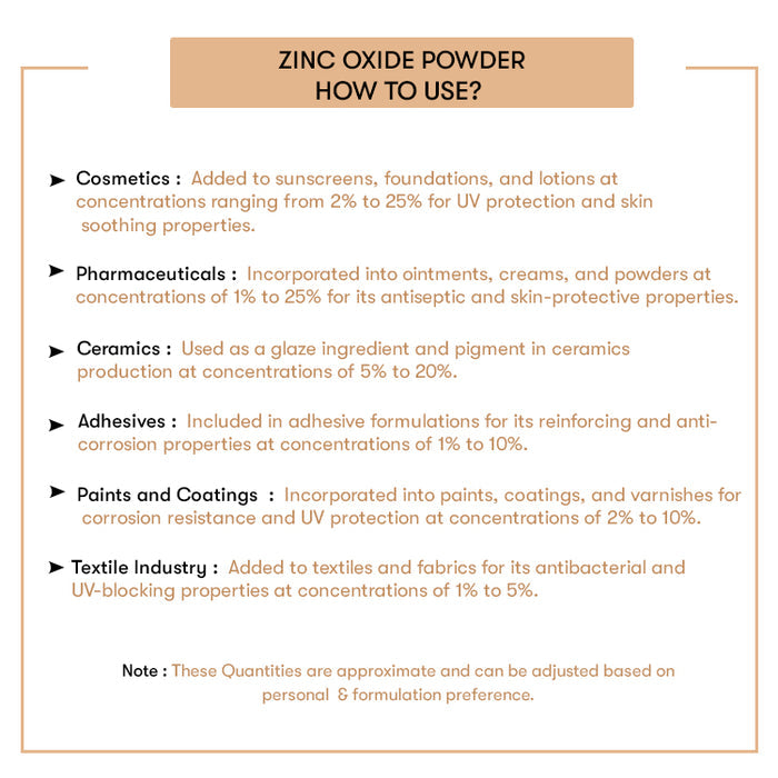 How to Use Zinc Oxide Powder