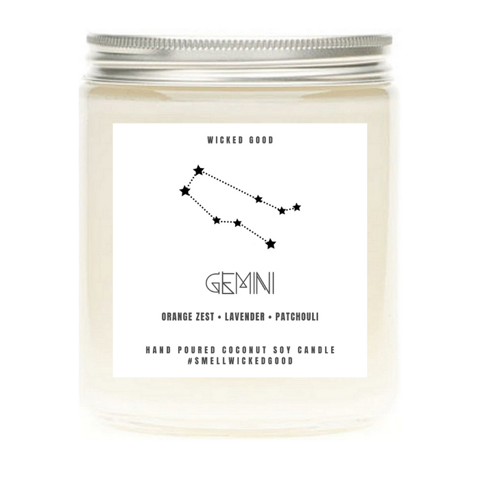 Gemini Zodiac  Candle Gift | Natural Soy Candles | Wicked Good
